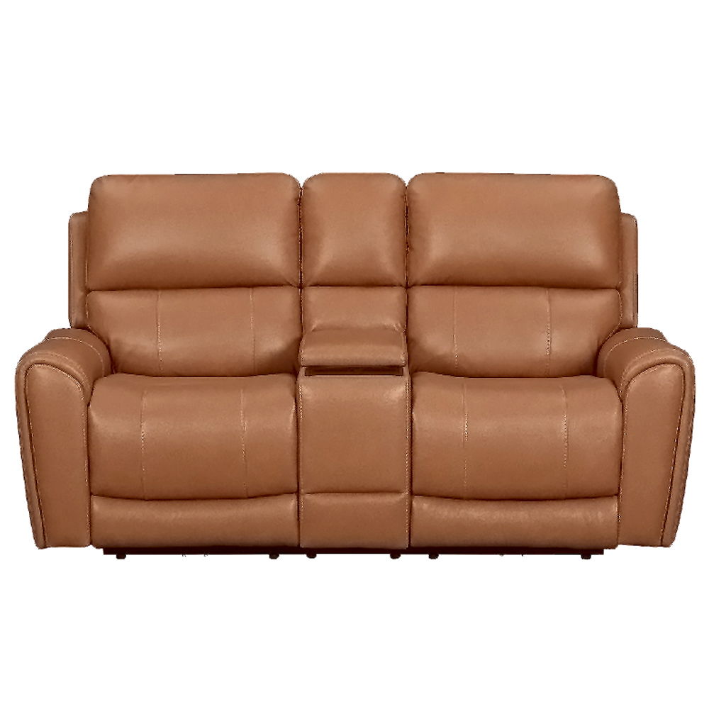 Hancock - Zero Gravity Power Reclining Console Loveseat P3 Apple Cider