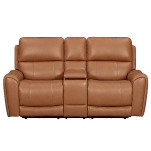Hancock - Zero Gravity Power Reclining Console Loveseat P3 Apple Cider