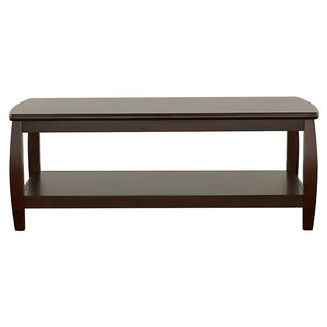 Dixon - 1-Shelf Rectangular Wood Coffee Table Espresso - Cappuccino