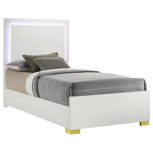 Marceline - Wood LED Panel Bed