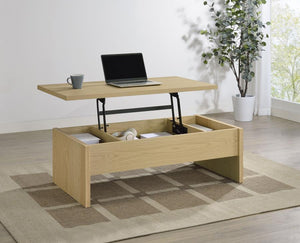 Canoga - Engineered Wood Lift Top Coffee Table - Light Oak