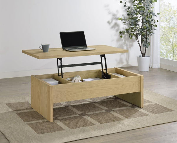 Canoga - Engineered Wood Lift Top Coffee Table - Light Oak
