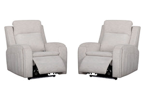 Armstrong - Power Recliner With Heat, Massage And Auto-Glide Gray 2 Pieces