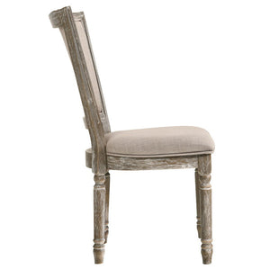Gabrian - Fabric Side Chair (Set of 2) - Two-Tone Beige & Reclaimed Gray