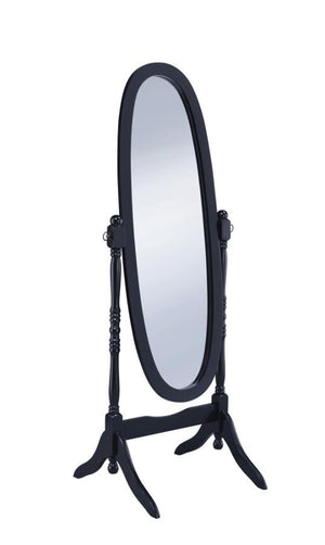 Foyet - Wood Adjustable Length Cheval Mirror Black
