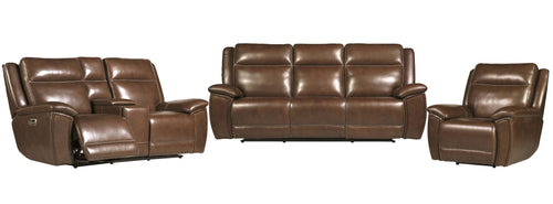 Jameson - Power Reclining Zero Gravity Sofa Set Hickory 3 Pc. Sofa, Loveseat, Recliner