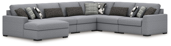 Bealton - Sectional Gray 6 Pc. Left Arm Facing Corner Chaise Sectional