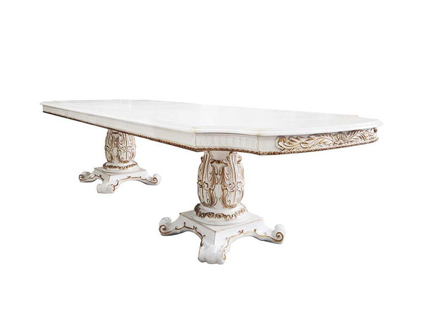 Vendome - 30" Dining Table With Pedestal Base - Antique Pearl