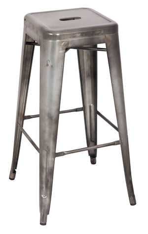 Kiara - Bar Stool Antique Silver