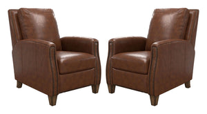 Hunter - Manual Pushback Recliner Dark Brown 2 Pieces