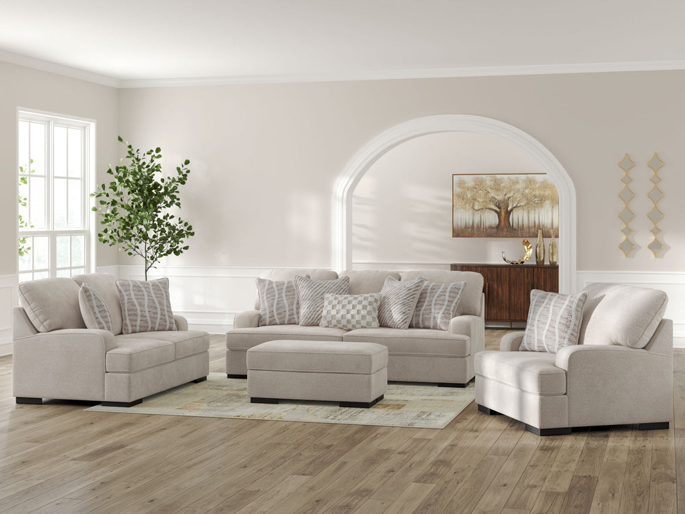 High Profile - Living Room Set Beige 2 Pc. Sofa, Loveseat