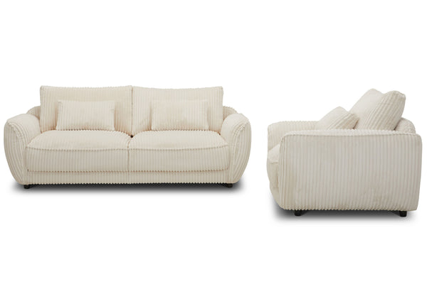 Utopia - Sofa And 2 Chair And Half - Mega Ivory