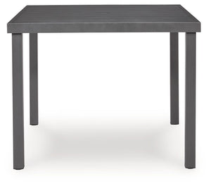 Rocky Creek - Square Dining Table With Umbrella Option - Gray