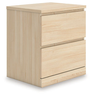 Onita - Two Drawer Night Stand Light Brown