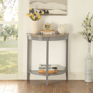 Justino - Console Table Gray Oak Brown Top