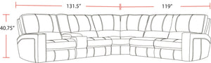 Rockford - 6 Piece Modular Power Reclining Sectional