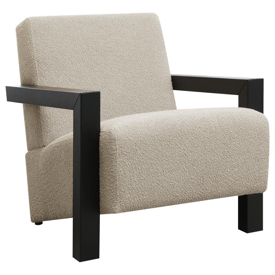Fitzroy - Boucle Upholstered Accent Arm Chair White