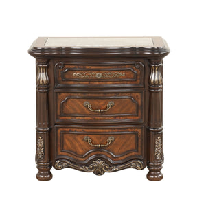 Bella Notte - Nightstand - Mahogany Brown