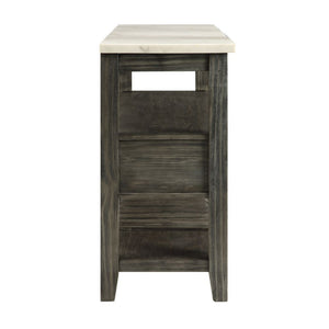 Merel - Server - White Marble Top & Gray Oak