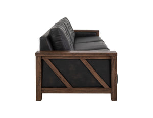 Walnut - Loveseat - Licorice Black