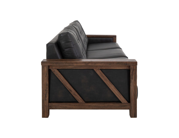 Walnut - Loveseat - Licorice Black
