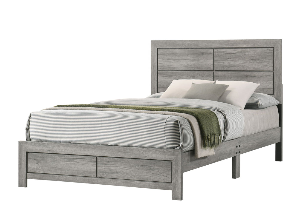 Hopkins - Queen Bed In One Box - Gray