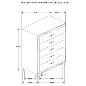 Melody - 5-Drawer Bedroom Chest