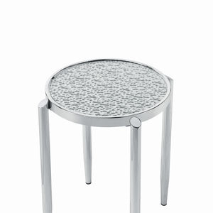 Abbe - End Table - Glass & Chrome Finish