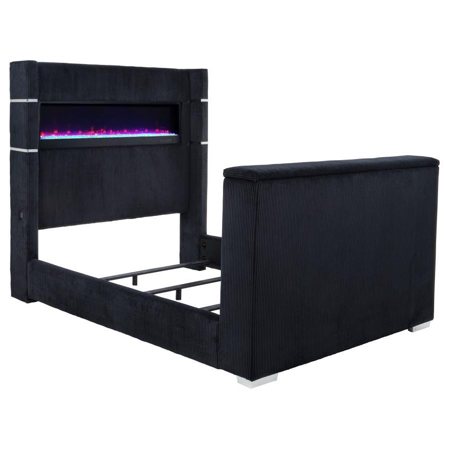 Tisdall - Flame Visualizer TV Bed Black