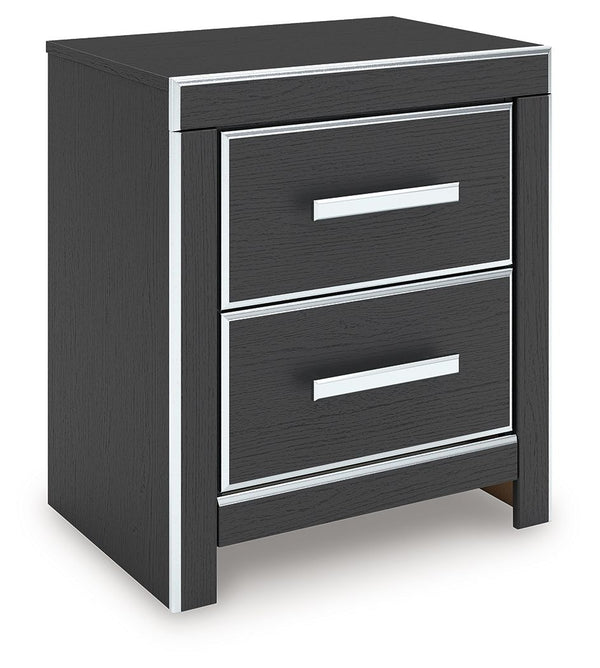 Zuraleus - Two Drawer Night Stand Black