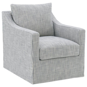 Winter - Upholstered Sloped Arm Accent Swivel Chair Gray