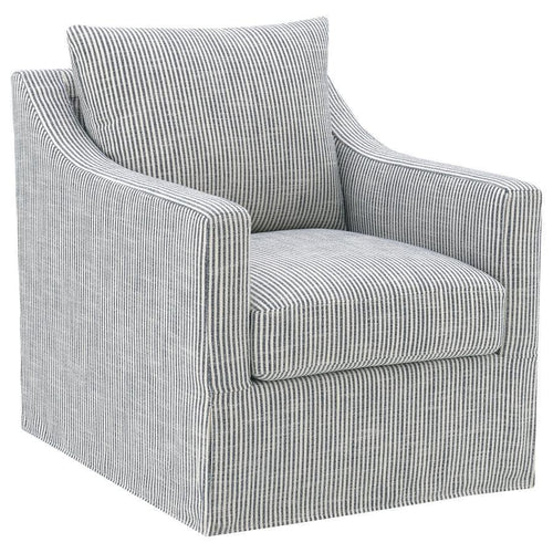 Winter - Upholstered Sloped Arm Accent Swivel Chair Gray