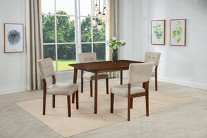 Gregory - 5 Piece Dining Room Set - Brown