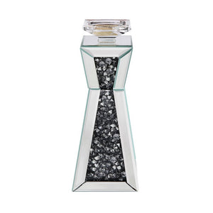 Noralie - Candle Holder (Set of 2) - Mirrored, Faux Diamonds