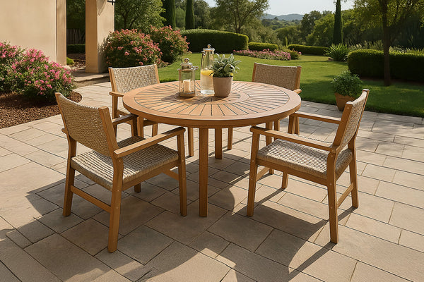Sunray - Patio 50" Round Dining Table - Natural