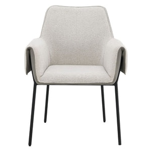 Jirina - Arm Chair (Set of 2) - Beige Chenille