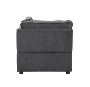 Silvester - Modular Wedge With Pillow - Gray Fabric