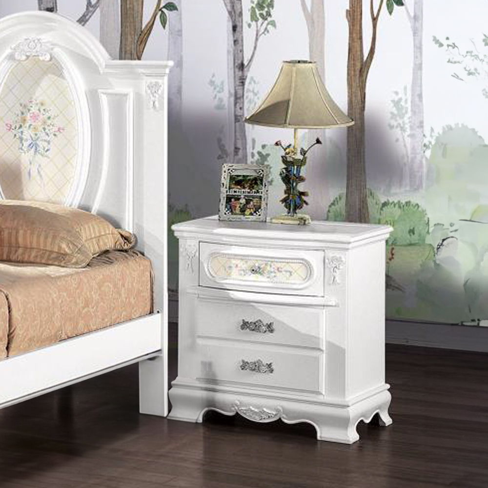 Flora - Nightstand White