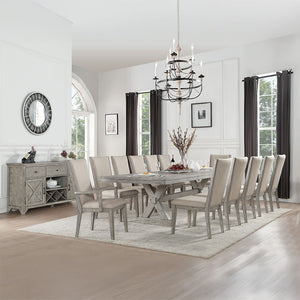 Rocky - Arm Chair (Set of 2) - Fabric & Gray Oak