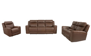 Calgary - Power Reclining Sofa Set Autumn Umber 3 Pc. Sofa, Loveseat, Recliner