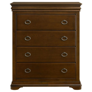 Garland - 4-Drawer Bedroom Chest Of Drawers - Brown Cherry