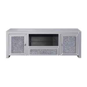 Noralie - TV Stand - Mirrored & Faux Diamonds