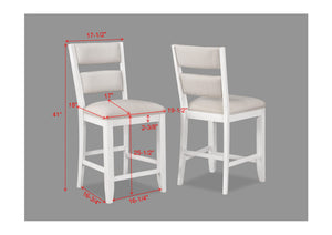 Wendy - Counter Height Chair (Set of 2) - White / Beige