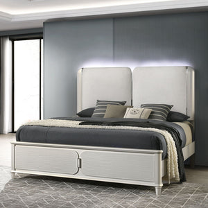 Laveda - Queen Bed With LED White