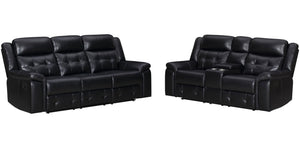Clayton - Sofa Set Black 2 Pc. Sofa, Loveseat