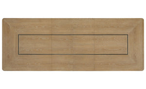 Escape - Dining Table With Extensions - Glazed Natural Oak / Black Metal Trim