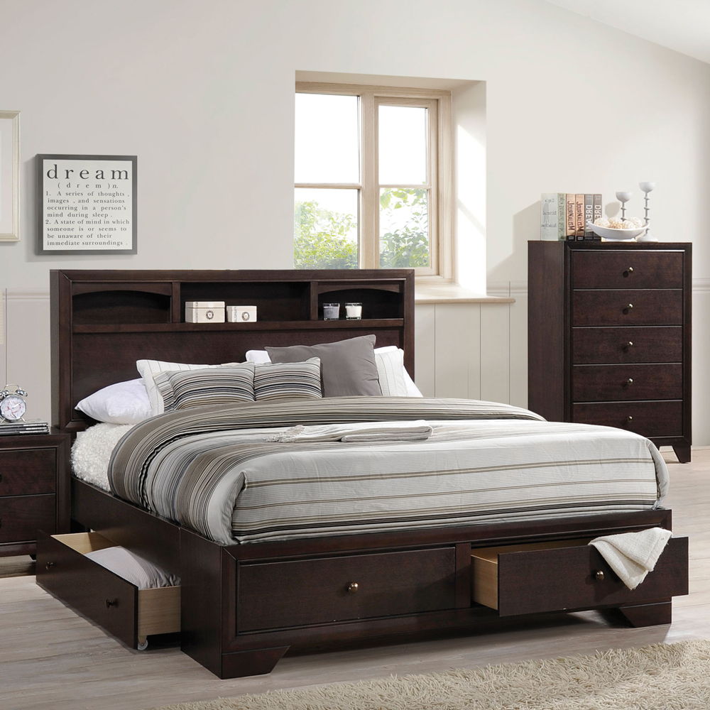 Madison II - Bed w/Storage Espresso
