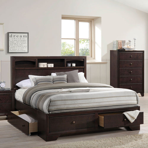 Madison II - Bed w/Storage Espresso