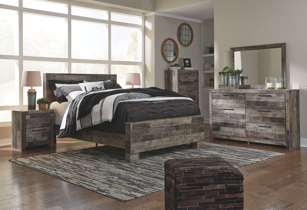 Derekson - Panel Bedroom Set 7 Pc. - Panel Bed, Dresser, Mirror, Chest, Nightstand Queen None