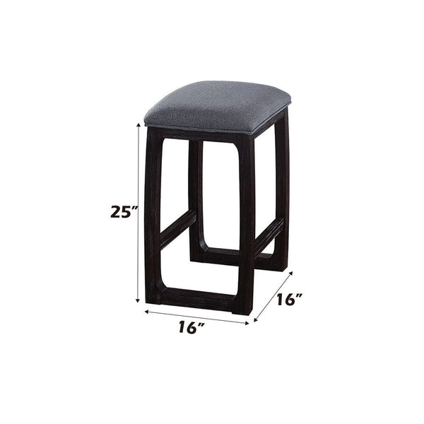 Razo - Counter Height Stool - Fabric & Weathered Espresso